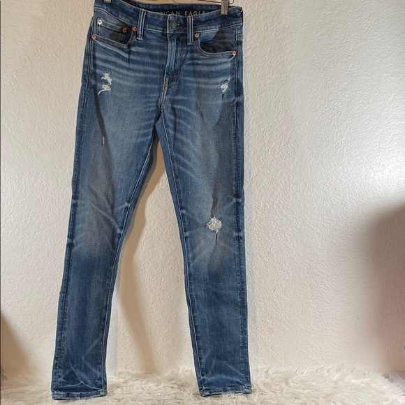 American Eagle Outfitters Other - AMERICAN EAGLE AE AirFlex+ Distressed Skinny Jeans Size 29x32